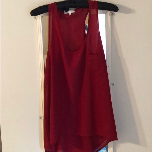 Tops - Red sheer tank top
